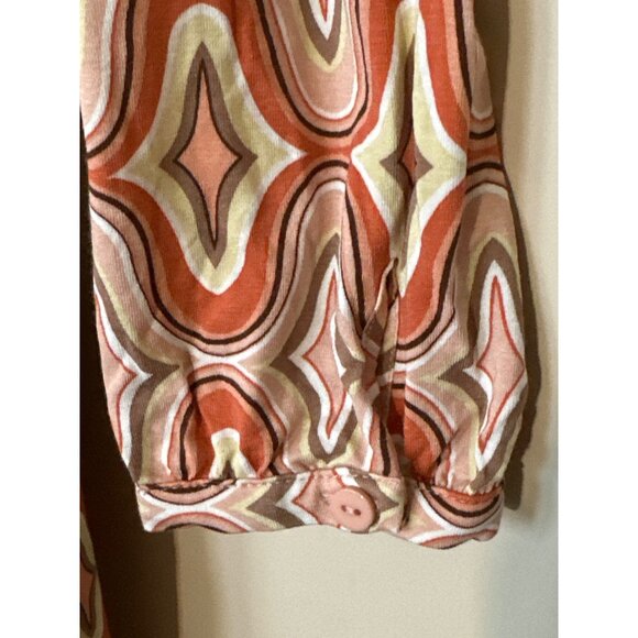 Casual Chic Esqualo Geometric Retro Mod Dress Sz Small Multicolor Preppy Euro - Picture 10 of 13